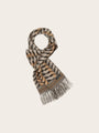 Fraas Cashmink Scarf With Graphic Jagged Pattern  625526-181  Rabbit