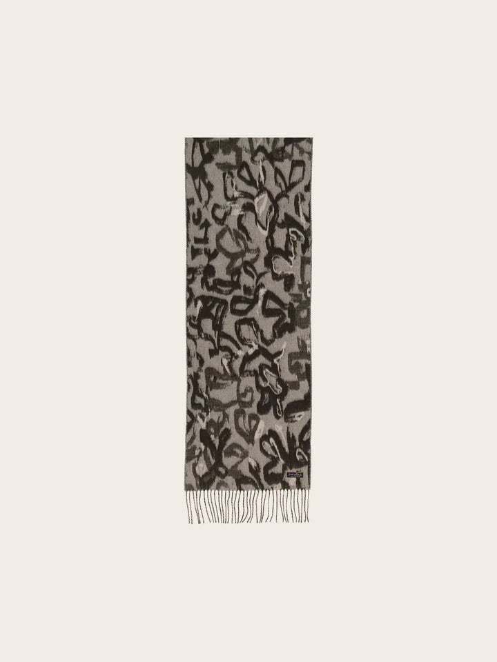 Fraas Cashmink Scarf with Abstract Pattern  625525-940 Stone