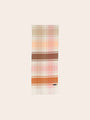 Fraas Cashmink Scarf with Colourful Checks  625521-71  Cashew