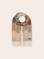 Fraas Cashmink Scarf With Graphic Oval Pattern  625524-174 Sand