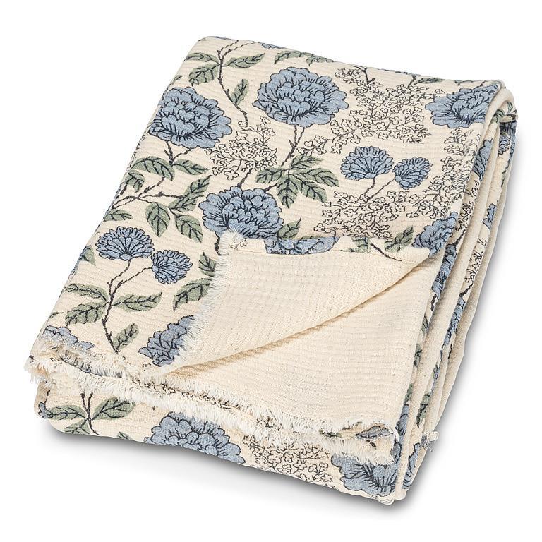 Abbott Emma Blue Floral Throw