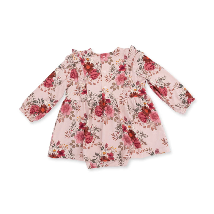 Angel Dear Baby Girl Long Sleeve Ruffle Bodysuit Dress    970-F26-SFL   Sabrina Floral