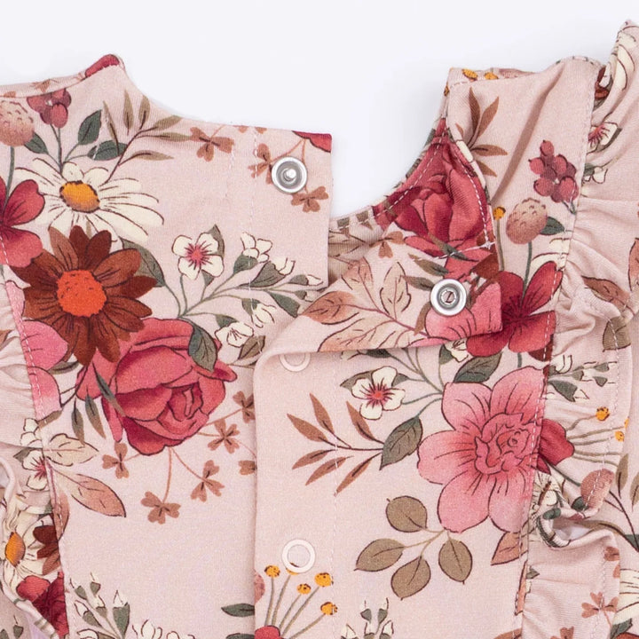 Angel Dear Baby Girl Long Sleeve Ruffle Bodysuit Dress    970-F26-SFL   Sabrina Floral