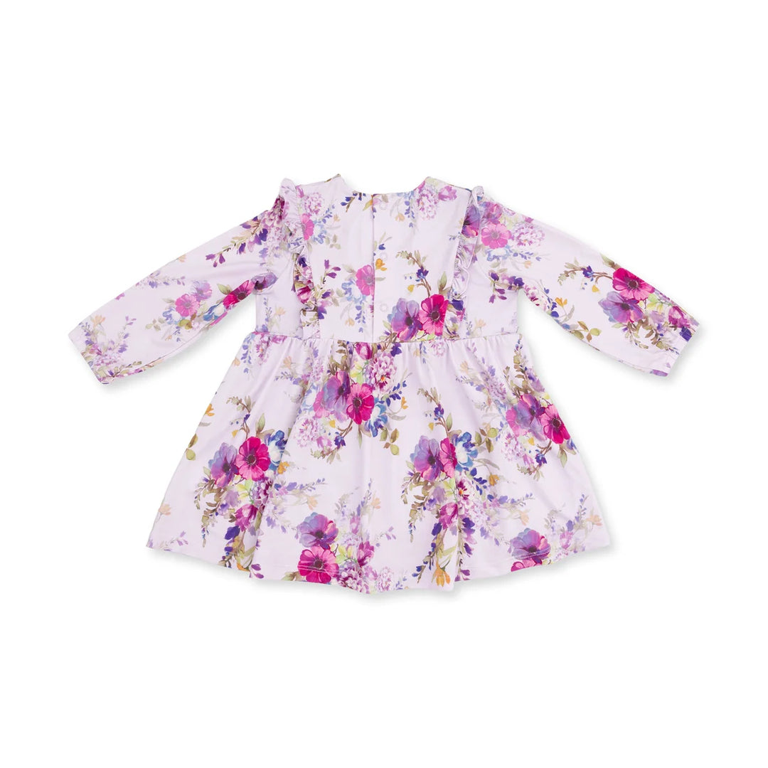 Angel Dear Baby Girl Long Sleeve Ruffle Dress & Legging Set   976-F26-DFL   Dahlia Floral