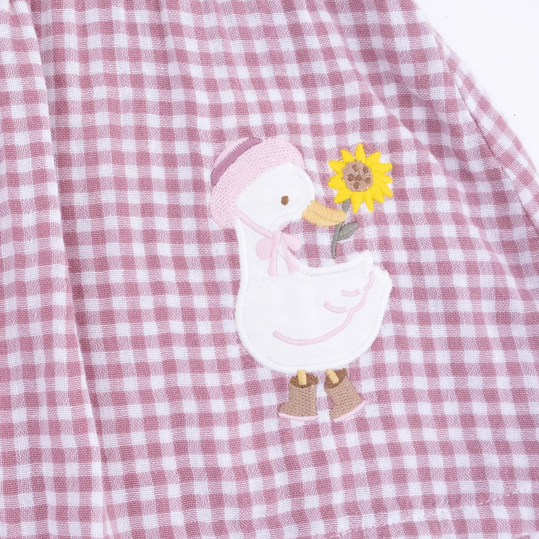 Angel Dear Baby Girl Long Sleeve Ruffle Dress & Legging Set   976-F26-MGL   Berry Gingham