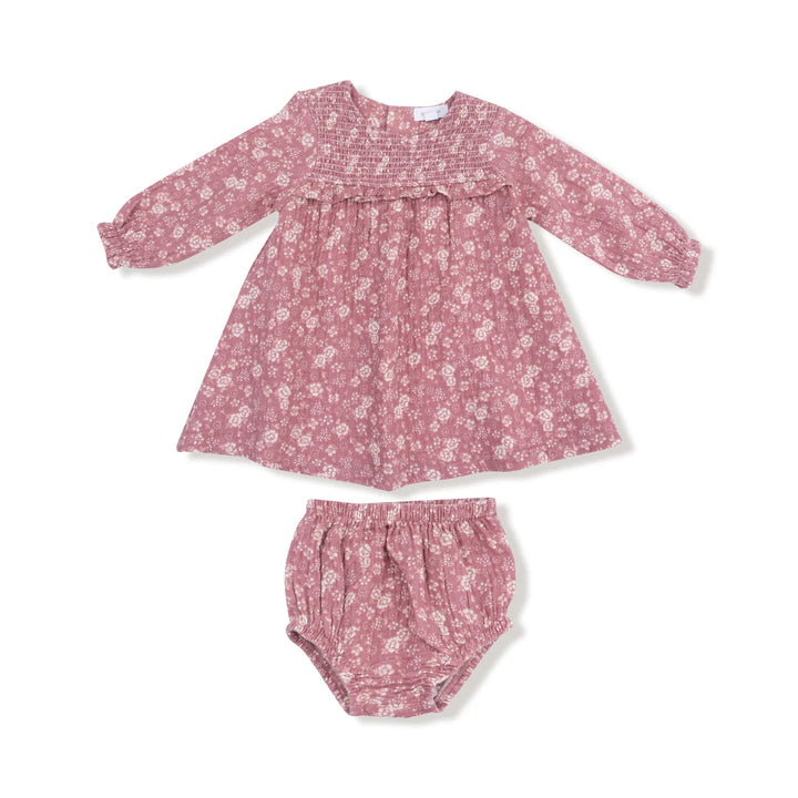 Angel Dear Smocked Ruffle Dress & Bloomer   977-F25-BFL   Bandana Floral