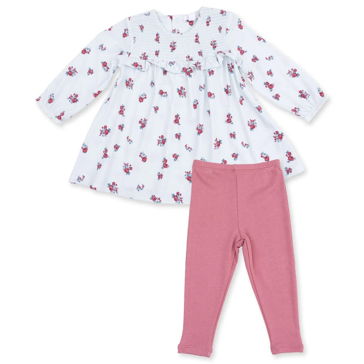 Angel Dear Smocked Ruffle Long Sleeve Dress & Legging Set   977-F26-ALF