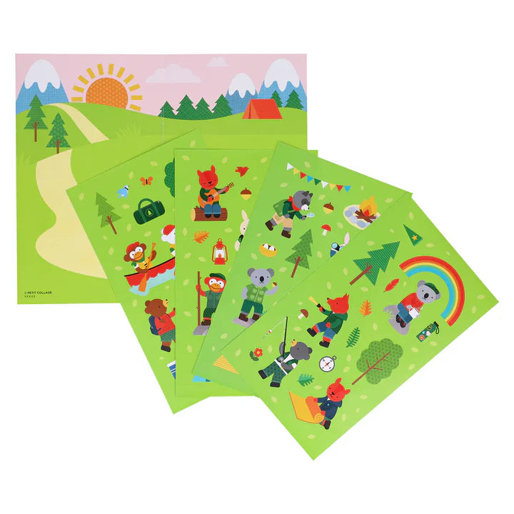 Petit Collage Mini Sticker Set     Little Campers