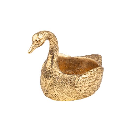Silver Tree Swan Shaped Tealight Holder A01041