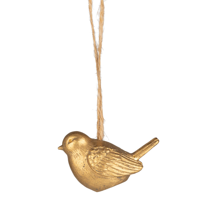 Silver Tree Gold Bird Ornament A25042