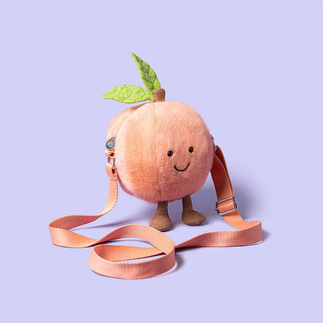 Jellycat Amuseables Peach Shoulder Bag  A4PEACHB