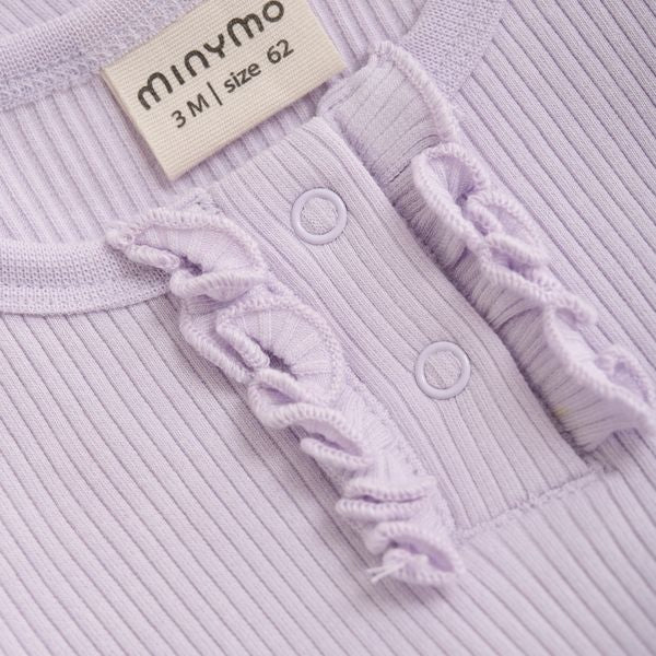 Minymo Baby Girl Ribbed Bodysuit  113483-6052