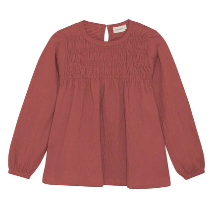 Minymo Girls Long Sleeve Peasant Top   124040-4435 **