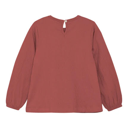 Minymo Girls Long Sleeve Peasant Top   124040-4435 **