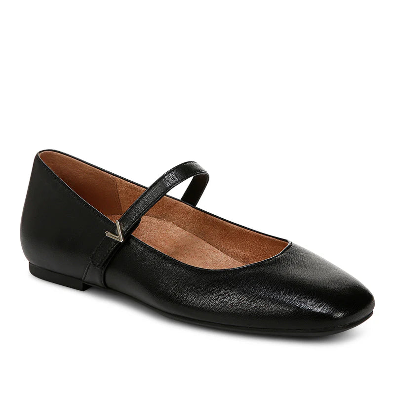 Vionic Alameda Mary Jane Flat  -  Black