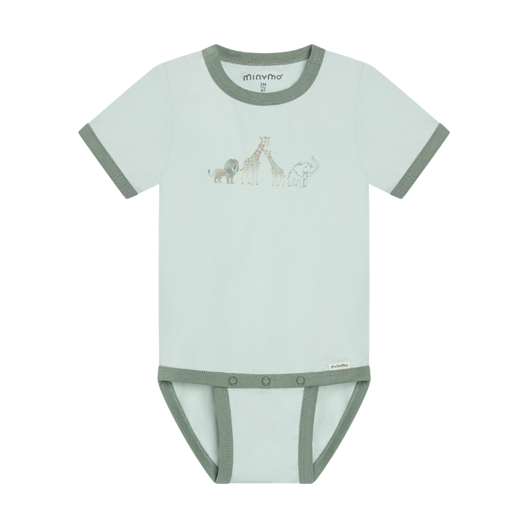Minymo Baby Boy Short Sleeve Bodysuit   114348-8303