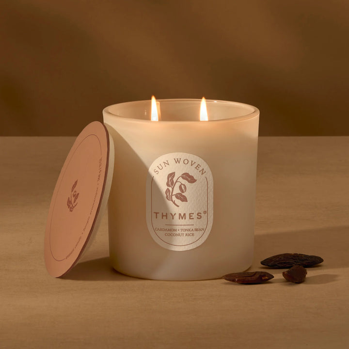 Thymes The Hours Edit 2 Wick Candle  -  Sun Woven