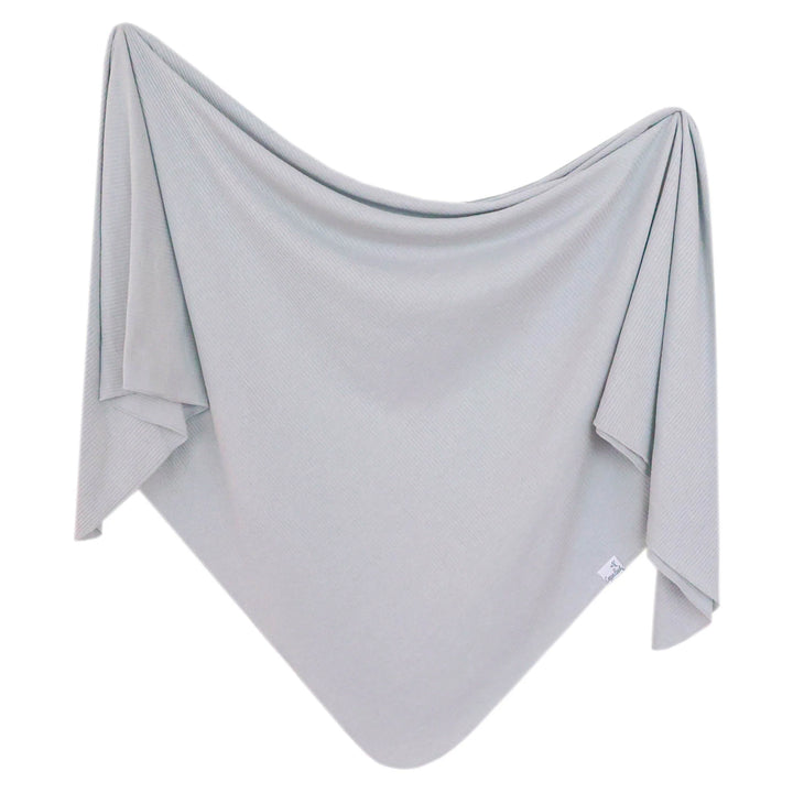 Copper Pearl Rib Knit Swaddle Blanket  Ash  X003V4O0TP