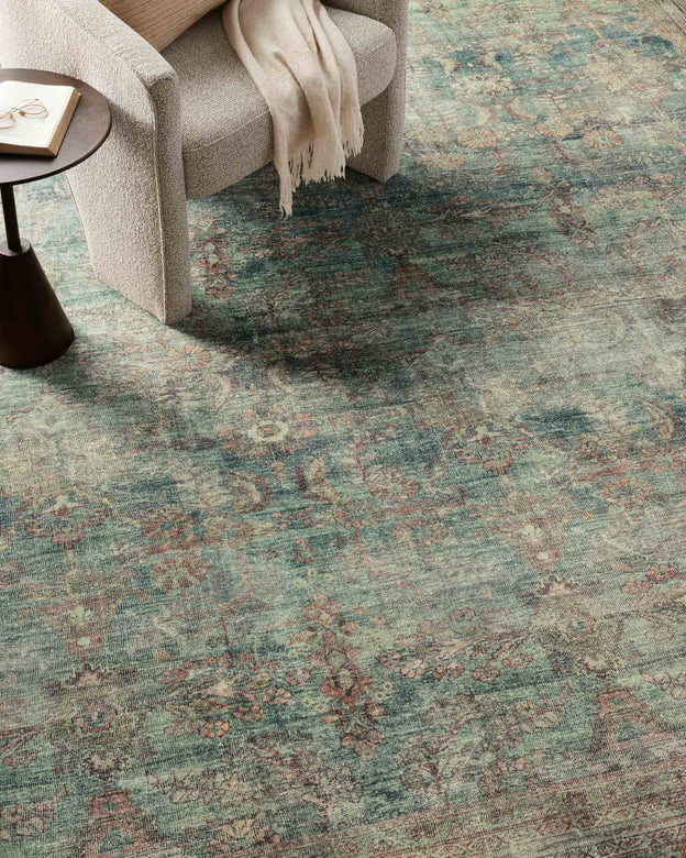 Magnolia Home by Loloi Banks Rug BAN-05 Spice/Blue