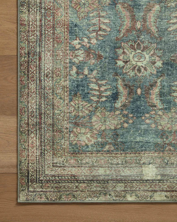Magnolia Home by Loloi Banks Rug BAN-05 Spice/Blue