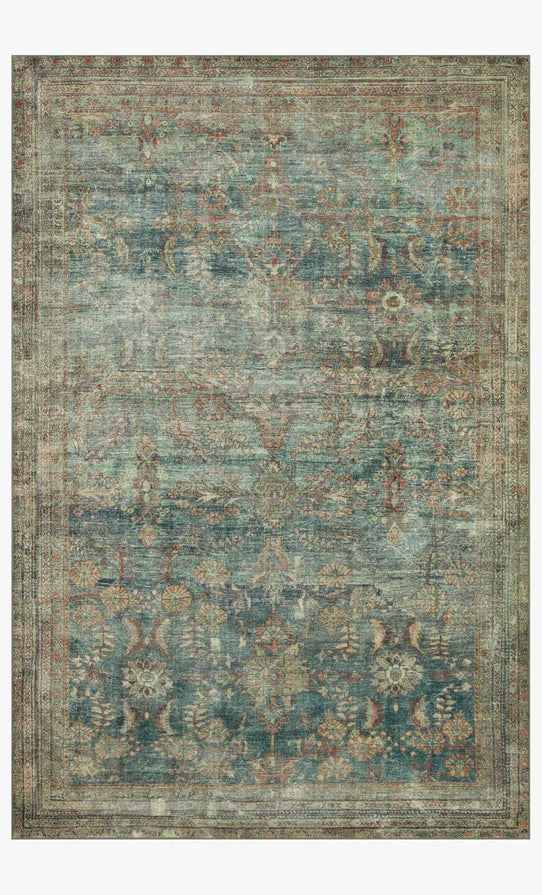 Magnolia Home by Loloi Banks Rug BAN-05 Spice/Blue