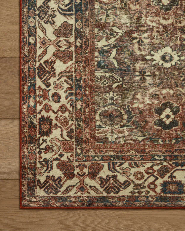 Magnolia Home by Loloi Banks Rug BAN-04 Brick/Ivory