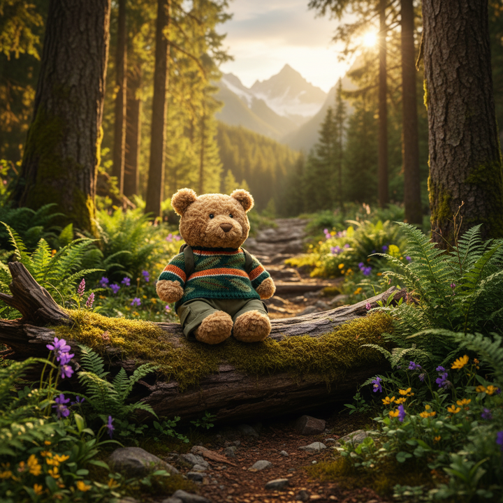 Jellycat Bartholomew Bear Hiking Outfit BARM2OD