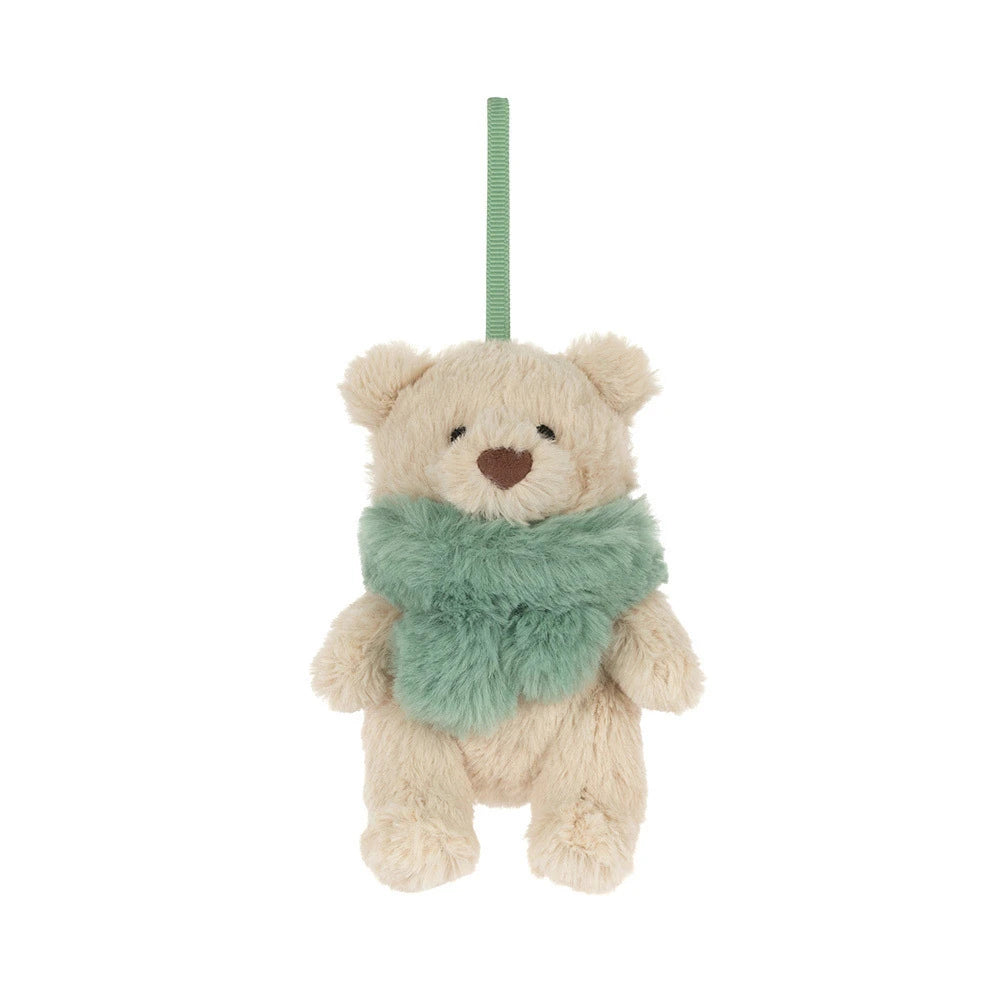 Jellycat Bartholomew Bear Winter Warmer Decoration  BARS6DEC  Green