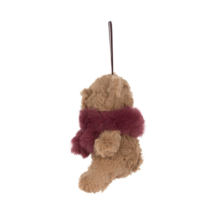 Jellycat Bartholomew Bear Winter Warmer Decoration  BARS6DE  Burgundy