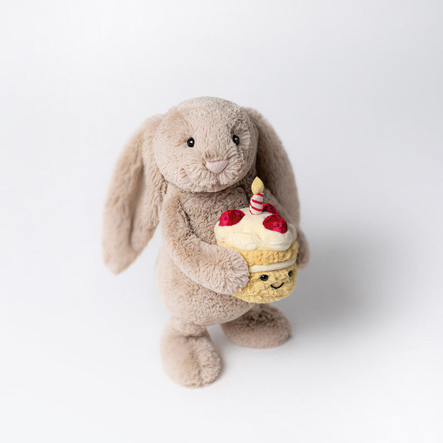 Jellycat Bashrul Beige Bunny  BAS3BEBB  'Birthday'