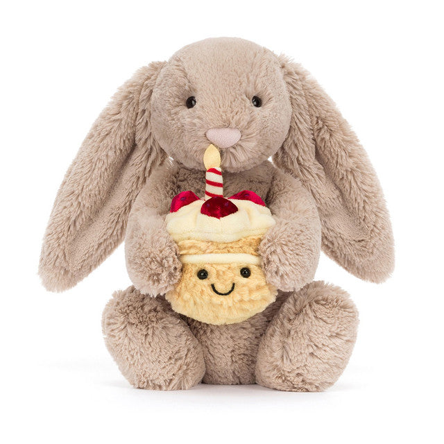 Jellycat Bashrul Beige Bunny  BAS3BEBB  'Birthday'