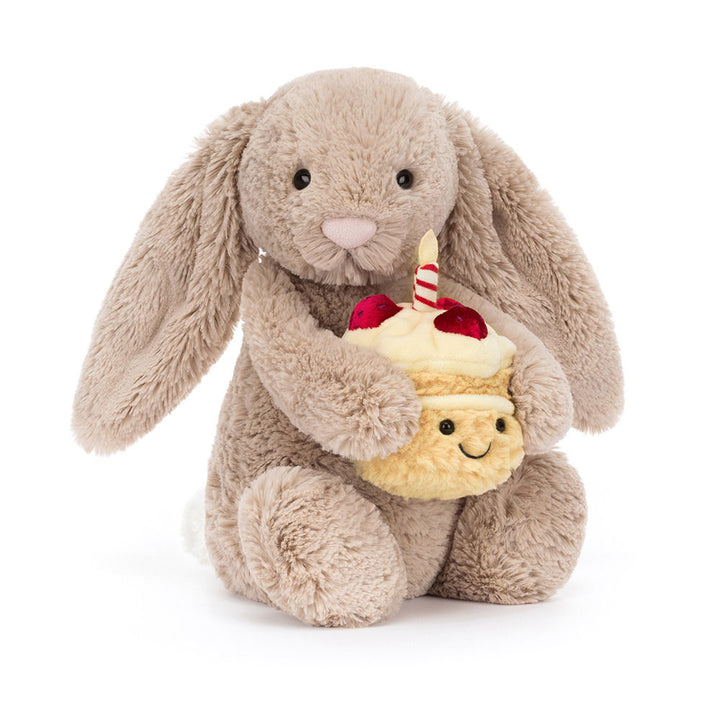 Jellycat Bashrul Beige Bunny  BAS3BEBB  'Birthday'
