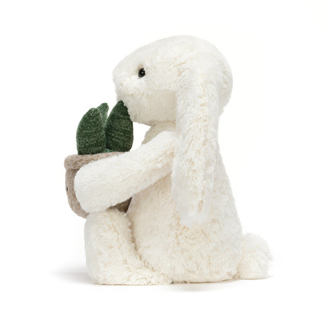 Jellycat Cream Bunny with Plant  BB3PLA