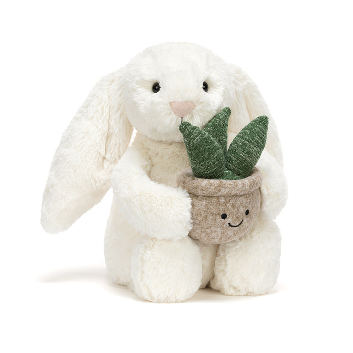 Jellycat Cream Bunny with Plant  BB3PLA