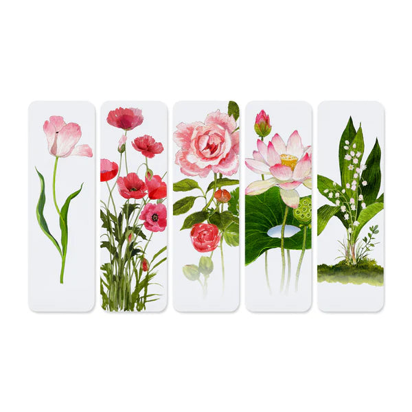 Felix Doolittle Bookmark Set/5 - Pink Posies