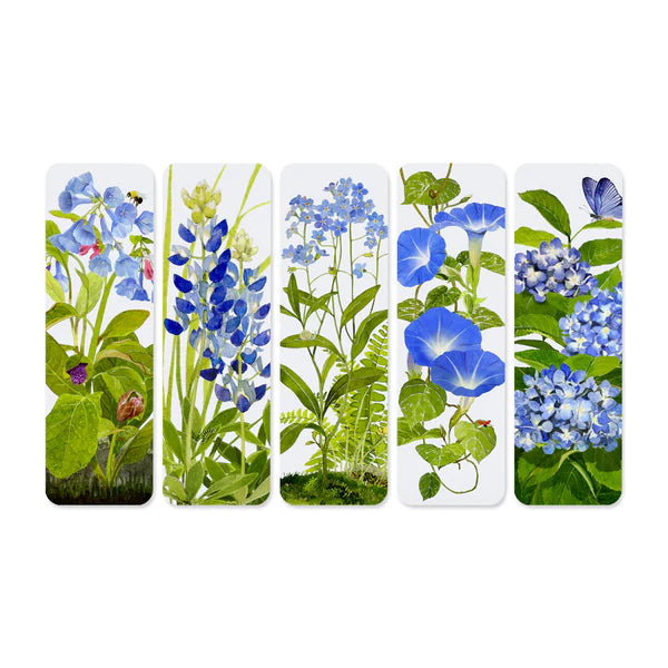 Felix Doolittle Bookmark Set/5 - Blossoms In Blue