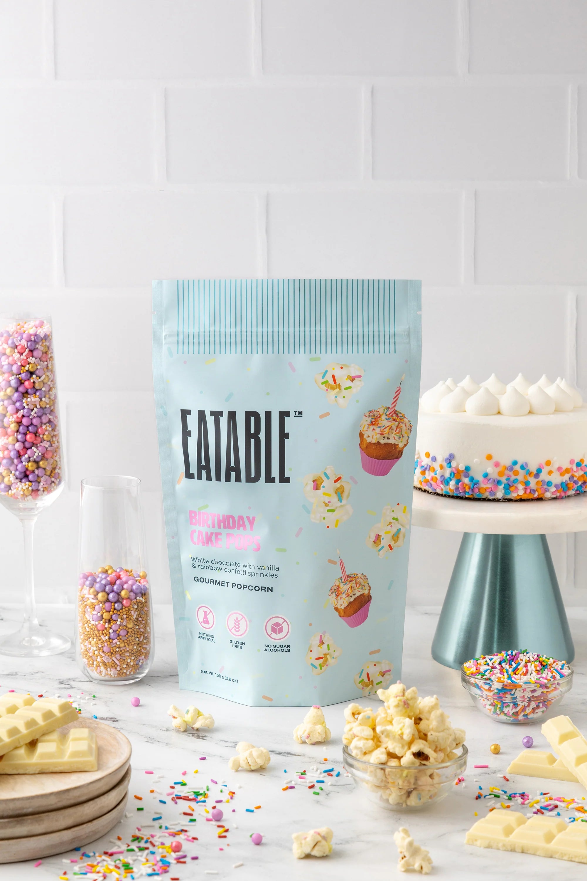Eatable Popcorn - Birthday Cake Pops