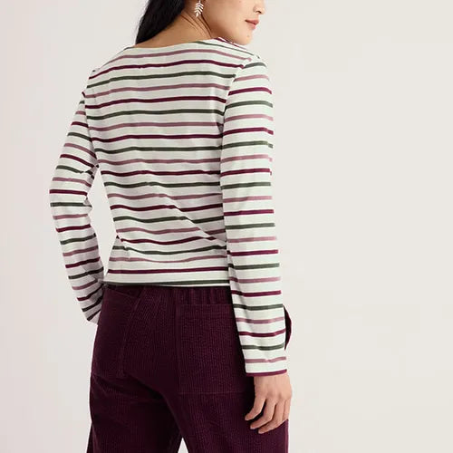 Seasalt Sailor Shirt  38903  Tri Breton Dried Rose