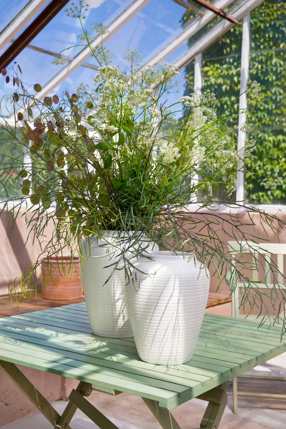 Bergs' Potter Willow Glazed Pot - White