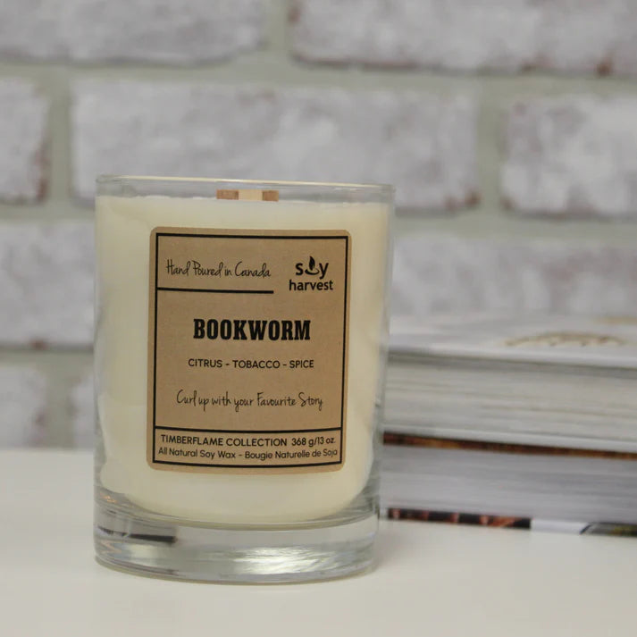 Soy Harvest Timberflame Candle - Bookworm