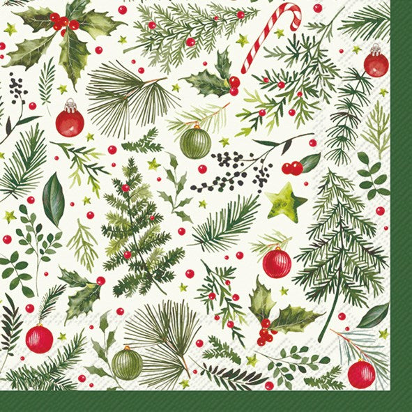 ihr Christmas Branches Allover Napkins