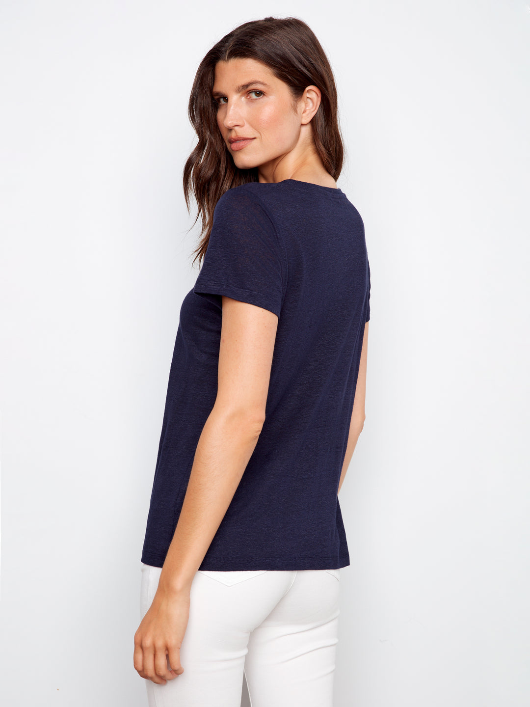 Charlie B V-Neck Tee  C1231/291-117  Navy