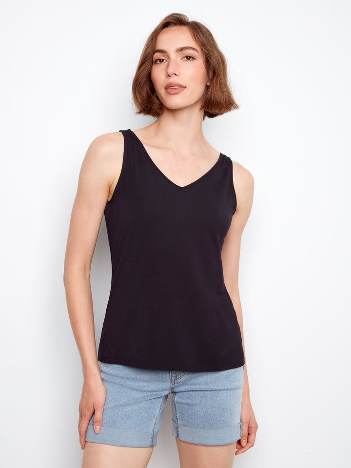 Charlie B Reversible Tank Top  C1243/730-001  Black