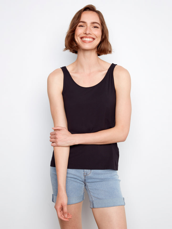 Charlie B Reversible Tank Top  C1243/730-001  Black