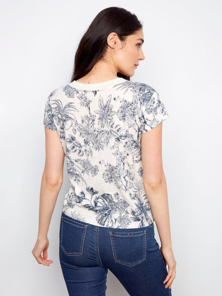 Charlie B Drop Shoulder Tee  C1428/463-459  Versailles