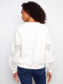 Charlie B Long Sleeve Top with Embroidery  C1441/509 - 002  White
