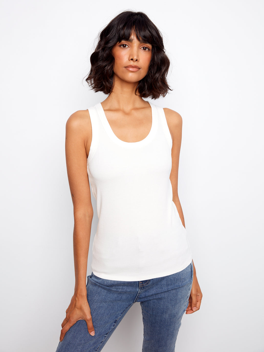 Charlie B Ribbed Tank C1446/549C