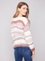 Charlie B Knit Patchwork Sweater  C2731R-P418  Fig