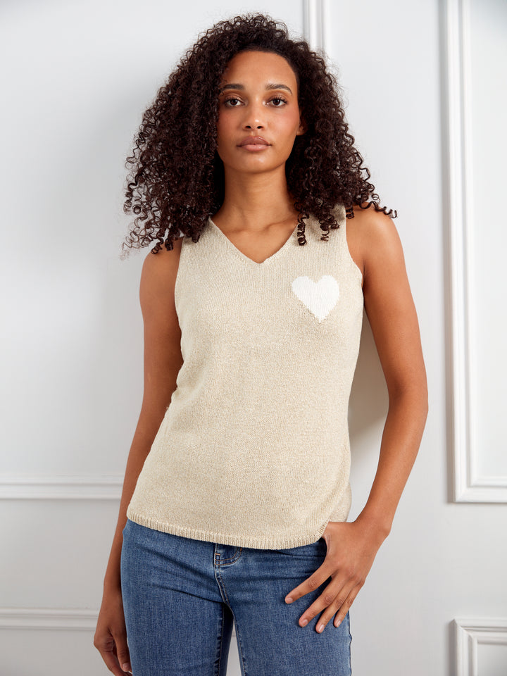Charlie B V-Neck Tank Top  C2794H/215C   Gold 515