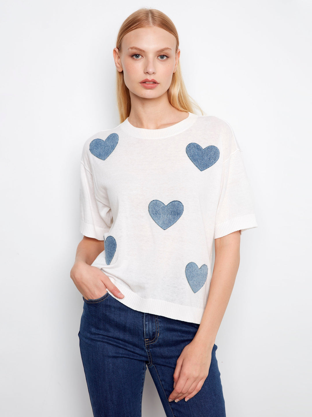 Charlie B Heart Shirt C2947